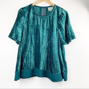 ANTHROPOLOGIE MAEVE Velvet Blouse M